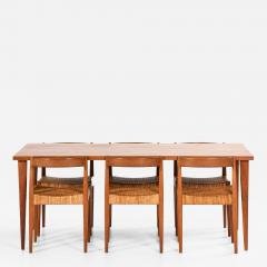 Nanna Ditzel Nanna Ditzel Teak Cane Dining Set by Poul Kolds 1950s - 4643149