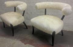 Nanna Ditzel Nanna Ditzel attributed Pair of Chairs Newly Covered in Faux Fur - 449475