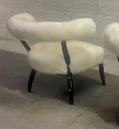 Nanna Ditzel Nanna Ditzel attributed Pair of Chairs Newly Covered in Faux Fur - 449478