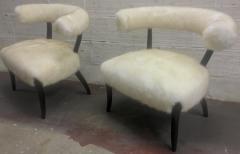 Nanna Ditzel Nanna Ditzel attributed Pair of Chairs Newly Covered in Faux Fur - 2333405