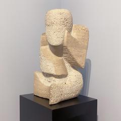 Naomi Feinberg Naomi Feinberg Deep In Thought Sculpture In Limestone 1960s - 2090034