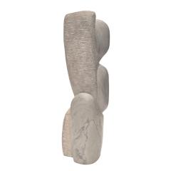 Naomi Feinberg Naomi Feinberg Tranquillo Sculpture In Grey Italian Marble 1970s - 3011840