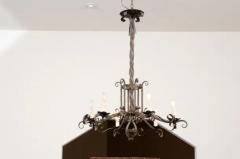 Napol on III 1870s Six Light Chandelier with Scrolling and Twisted Accents - 3472515