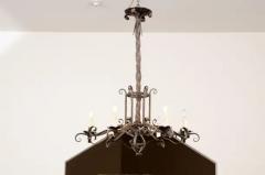 Napol on III 1870s Six Light Chandelier with Scrolling and Twisted Accents - 3472617