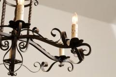 Napol on III 1870s Six Light Chandelier with Scrolling and Twisted Accents - 3472632