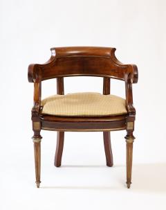 Napoleon III Brass Inlaid Desk Chair - 2829066