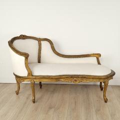 Napoleon III Carved and Gilt Chaise Lounge Fainting Couch France circa 1870 - 2759320