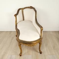 Napoleon III Carved and Gilt Chaise Lounge Fainting Couch France circa 1870 - 2759326