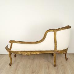 Napoleon III Carved and Gilt Chaise Lounge Fainting Couch France circa 1870 - 2759328