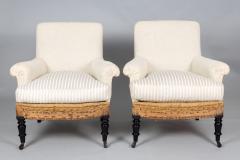 Napoleon III Cushioned Armchairs A Pair - 2024065