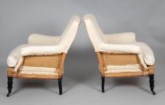 Napoleon III Cushioned Armchairs A Pair - 2024067