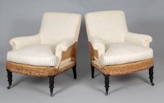 Napoleon III Cushioned Armchairs A Pair - 2024069
