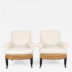 Napoleon III Cushioned Armchairs A Pair - 2028568