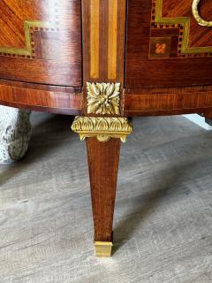 Napoleon III Demi Lune In laid Marquetry Commode Breccia Medicea Marble top - 4717490