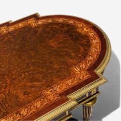 Napoleon III Desk Center Table Bronze Inlaid Tortoise France 19th Century - 3959302