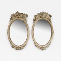 Napoleon III French oval mirrors - 980840