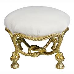Napoleon III Giltwood Rope Tabouret - 3740873
