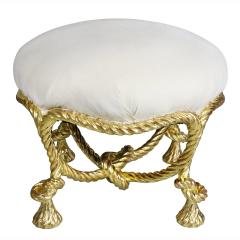 Napoleon III Giltwood Rope Tabouret - 3740876