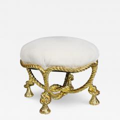 Napoleon III Giltwood Rope Tabouret - 3759023