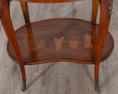 Napoleon III Marquetry Side Table with Floral Inlay France Late 19th Century - 4313787