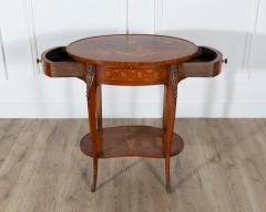 Napoleon III Marquetry Side Table with Floral Inlay France Late 19th Century - 4313811