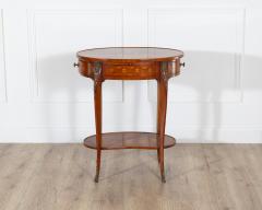 Napoleon III Marquetry Side Table with Floral Inlay France Late 19th Century - 4313825
