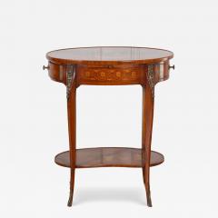 Napoleon III Marquetry Side Table with Floral Inlay France Late 19th Century - 4319470