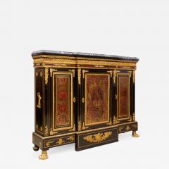 Napoleon III Ormolu Mounted Boulle Marquetry Marble Top Commode Cabinet - 571136