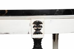 Napoleon III Ovular Dining Table with Nero Portoro Marble Top - 4800197