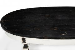 Napoleon III Ovular Dining Table with Nero Portoro Marble Top - 4800198