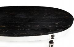 Napoleon III Ovular Dining Table with Nero Portoro Marble Top - 4800199