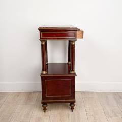 Napoleon III Side Table in Mahogany with Brass Trim and Marble Top - 2506032