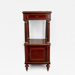 Napoleon III Side Table in Mahogany with Brass Trim and Marble Top - 2510484