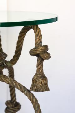 Napoleon III Solid Brass Knotted Rope Occasional Table Circa 1885 - 2497771
