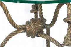 Napoleon III Solid Brass Knotted Rope Occasional Table Circa 1885 - 2497772