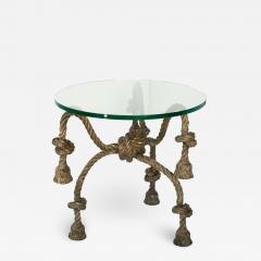 Napoleon III Solid Brass Knotted Rope Occasional Table Circa 1885 - 2497949
