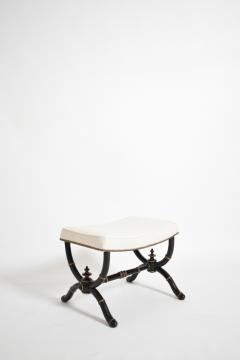 Napoleon III curule faux bamboo stool XIXth c  - 4823561