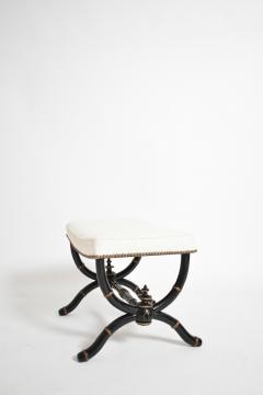 Napoleon III curule faux bamboo stool XIXth c  - 4823563