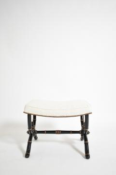 Napoleon III curule faux bamboo stool XIXth c  - 4823565