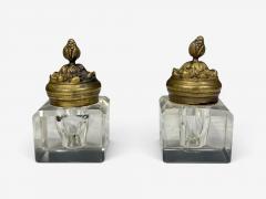 Napoleon lll French Inkwell Desk Set Boulle Inlay Tortoise France 19th c  - 4591234