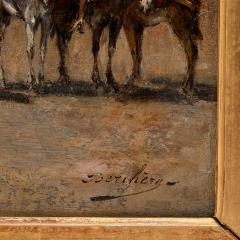 Narcisse Berch re Antique French Orientalist oil painting of a street scene by Berch re - 4220937