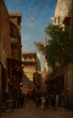 Narcisse Berch re Cairo Wedding Procession an Orientalist Painting by Narcisse Berch re - 4745392