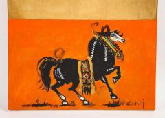 Nasser Ovissi Arabian Horses Triptych Oil on Canvas - 2137512