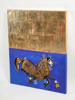 Nasser Ovissi Arabian Horses Triptych Oil on Canvas - 2137521