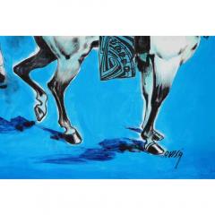 Nasser Ovissi Iranian Born 1934 Arabian Horse Oil on Canvas Painting - 1264647