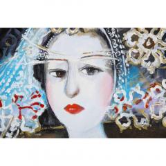 Nasser Ovissi Iranian Born 1934 Queen Isabella I of Spain Oil on Canvas - 1264654