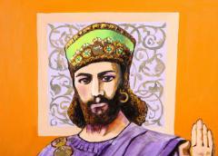 Nasser Ovissi King Cyrus The Great Oil on Canvas Painting - 2137465