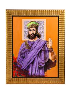 Nasser Ovissi King Cyrus The Great Oil on Canvas Painting - 2137466