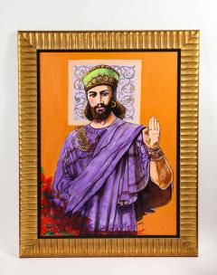 Nasser Ovissi King Cyrus The Great Oil on Canvas Painting - 2137467