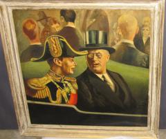 Nat Levy 1939 Painting of King George VI by Listed Artist - 1506750